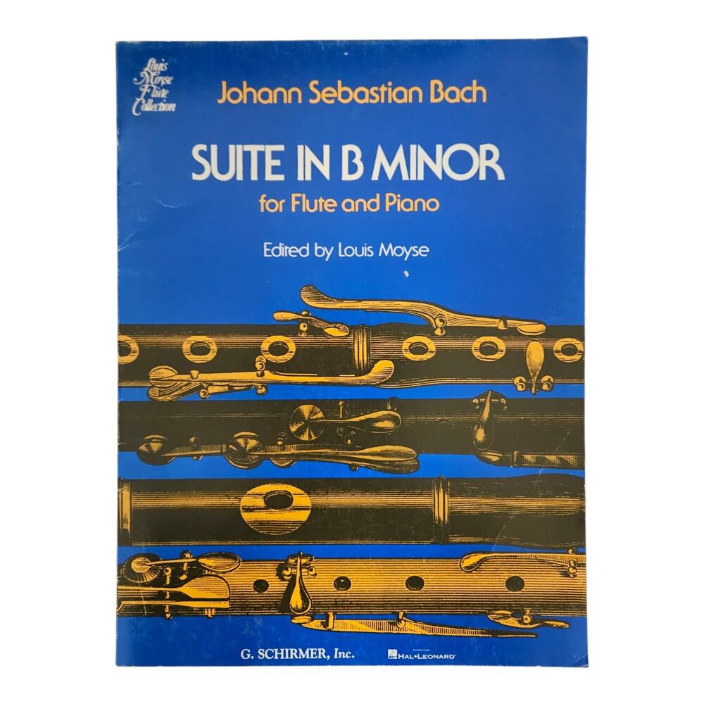 Bach Suite in B Minor for Flute and Piano Louis Moyse G Schirmer Sheet Music